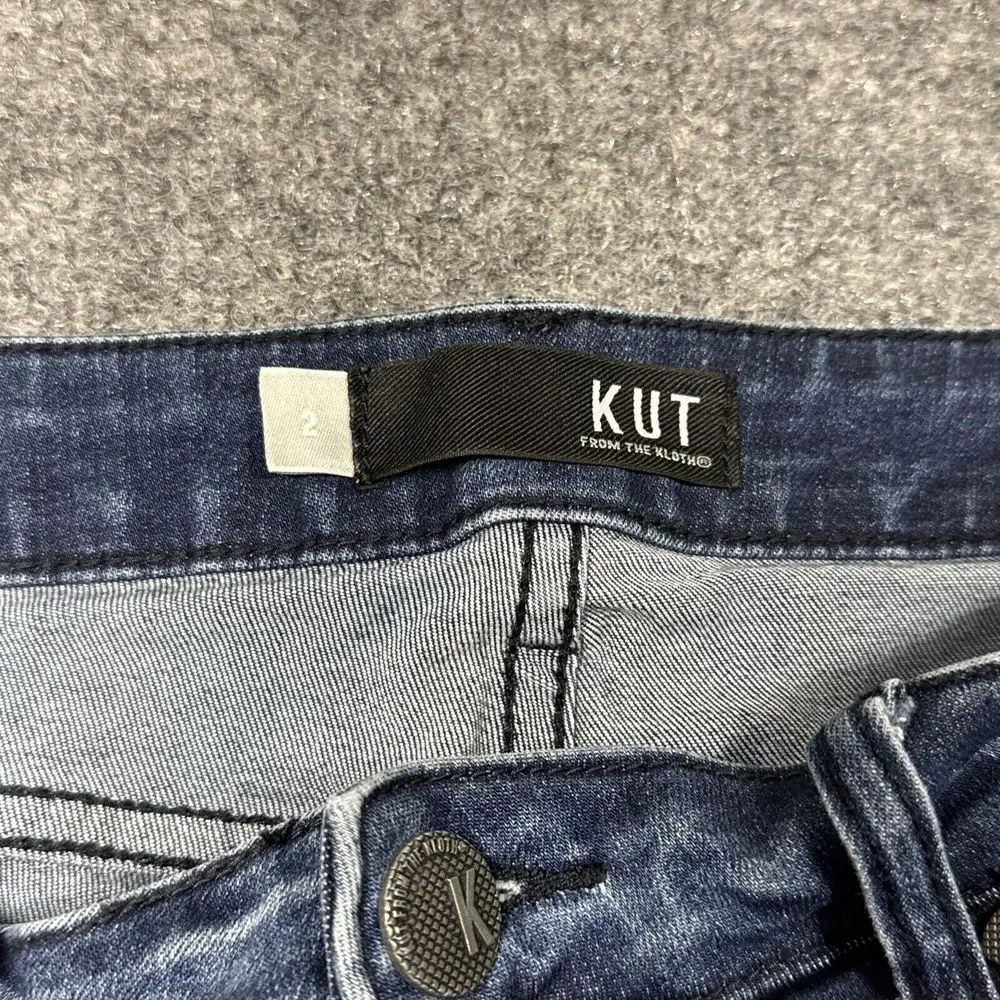 Women's Kut from the Kloth Medium Wash Mid Rise Donna Ankle Skinny Jeans sz 2 - Picture 5 of 8